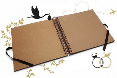 BAL1-2-1 Album/Scrapbook - 210x210 - kraft - Srdce-2 BAL1-2-1 Album/Scrapbook - 210x210 - kraft - Srdce-2