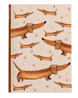 BUP19-2 Notes prázdný - A5 - lamino - Jezevčíci-1