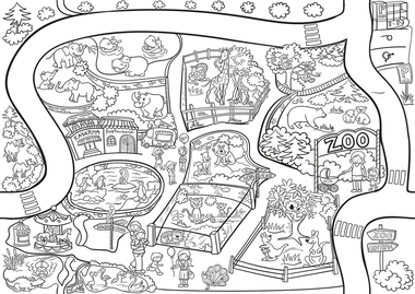 BO904 Fakt velká omalovánka - ZOO-2 BO904 Fakt velká omalovánka - ZOO-2