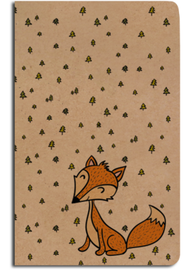 BUL1-5 Notes linkovaný - A5 - kraft - liška -1 BUL1-5 Notes linkovaný - A5 - kraft - liška -1