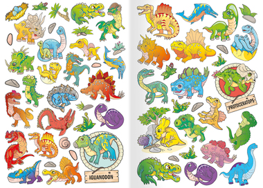 BOSS006 Samolepkový sešit - Dinosauři-2