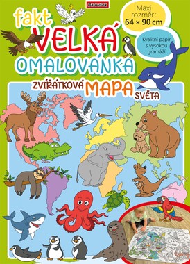 BO910 Fakt velká omalovánka - Zvířatková mapa světa-1