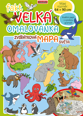 BO910 Fakt velká omalovánka - Zvířatková mapa světa-1 BO910 Fakt velká omalovánka - Zvířatková mapa světa-1