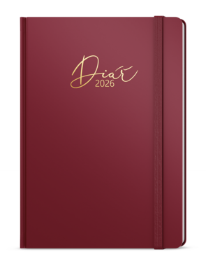 BDD8-3-26 Denní diář - David - Luxi - A5 - bordó-1