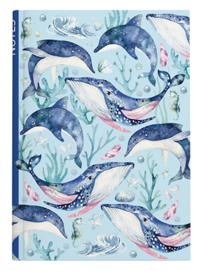 BU069-11 Notes linkovaný - A5 - lamino - Velryba-1