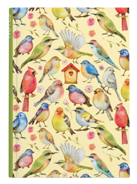 BU069-12 Notes linkovaný - A5 - lamino - Ptáčci-1