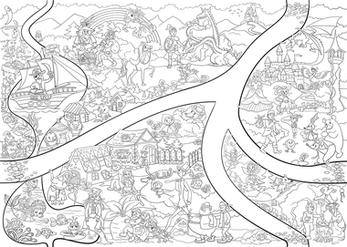 BO909 Fakt velká omalovánka - Pohádky-2